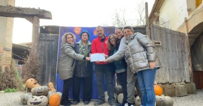 Acto de recogida de donativo en Cinca Medio