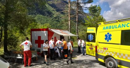 Cruz Roja ha prestado primeros auxilios sanitarios a 159 personas en Ordesa en tres semanas